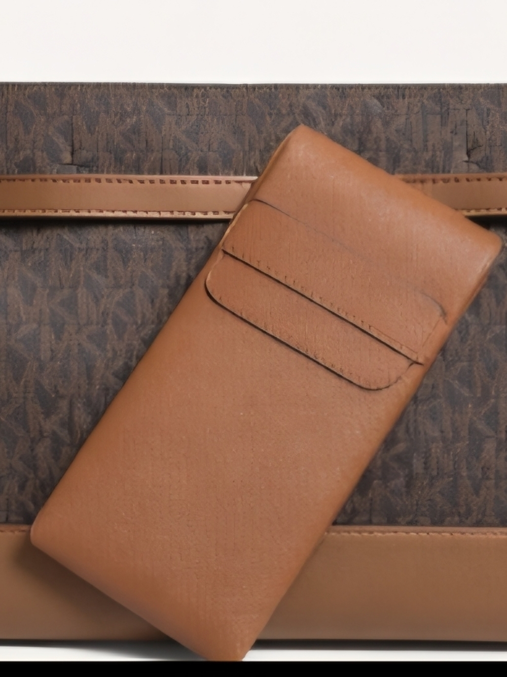 Michael Kors Brown and Tan MK Signature Satchel - Picture 3 of 3